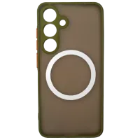 Чехол для смартфона Samsung Galaxy S24 EVO/ MagSafe Back/ ТПУ/ Матовый Зелёный