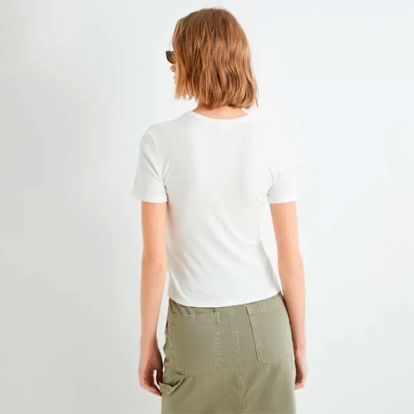 Tricou pentru femei Koton 4SAK50270EK 98% viscoză/ White photo 4