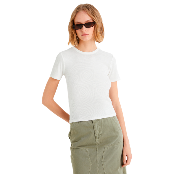 Tricou pentru femei Koton 4SAK50270EK 98% viscoză/ White photo 1