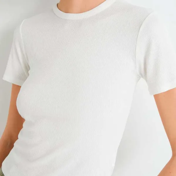 Tricou pentru femei Koton 4SAK50270EK 98% viscoză/ White photo 5