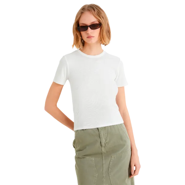 Tricou pentru femei Koton 4SAK50270EK 98% viscoză/ White photo 1