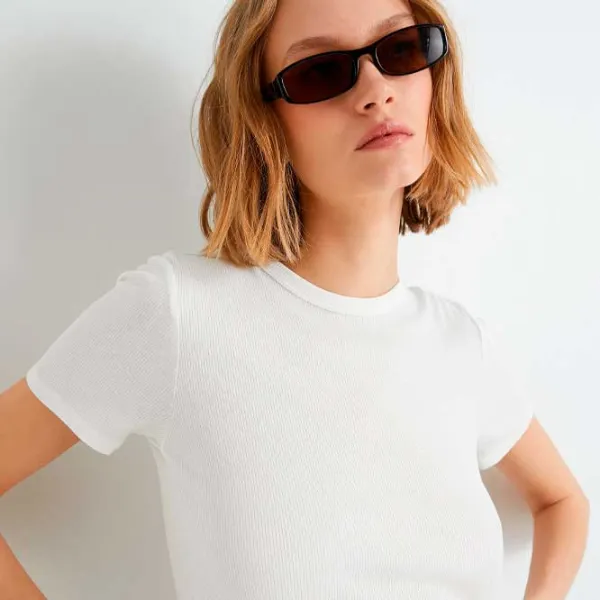 Tricou pentru femei Koton 4SAK50270EK 98% viscoză/ White photo 2