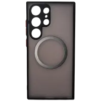 Чехол для смартфона Samsung Galaxy S24 Ultra EVO/ MagSafe Back/ ТПУ/ Матовый Черный