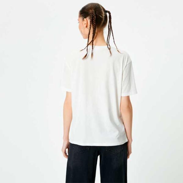 Tricou pentru femei Koton 4SAL10757IK 100% bumbac/ White photo 4