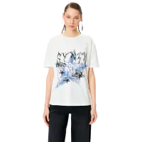 Tricou pentru femei Koton 4SAL10757IK 100% bumbac/ White