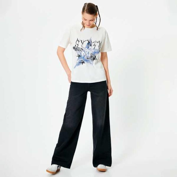 Tricou pentru femei Koton 4SAL10757IK 100% bumbac/ White photo 3