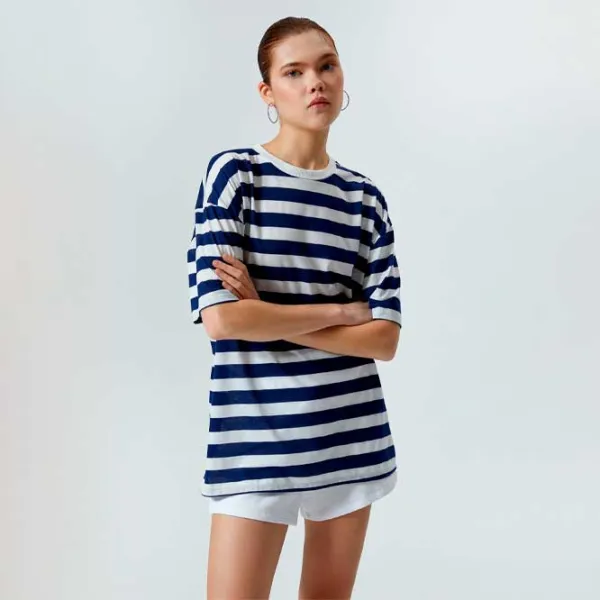 Футболка для женщин Koton 4SAL10174IK 36% вискоза/ Темно-синий photo 2