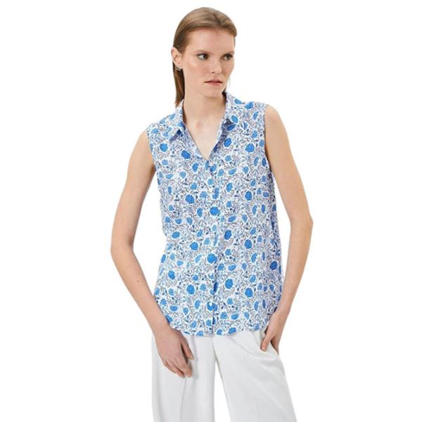 Рубашка для женщин Koton 4SAK60247PW 4XL/ Blue Design photo 3
