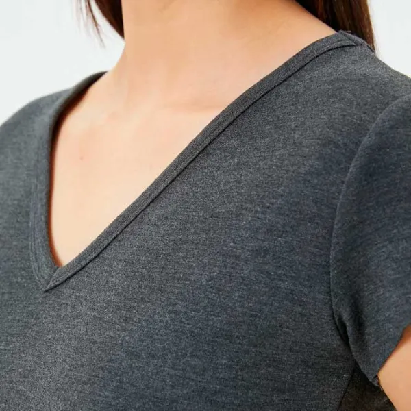 Tricou pentru femei Koton 4SAK50231EK 80% Vâscoză/ Anthracite photo 5