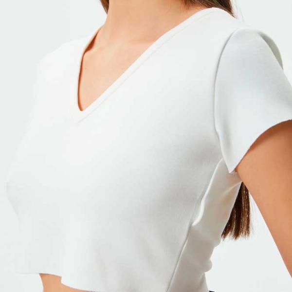 Tricou pentru femei Koton 4SAK50231EK 80% Vâscoză/ White photo 5