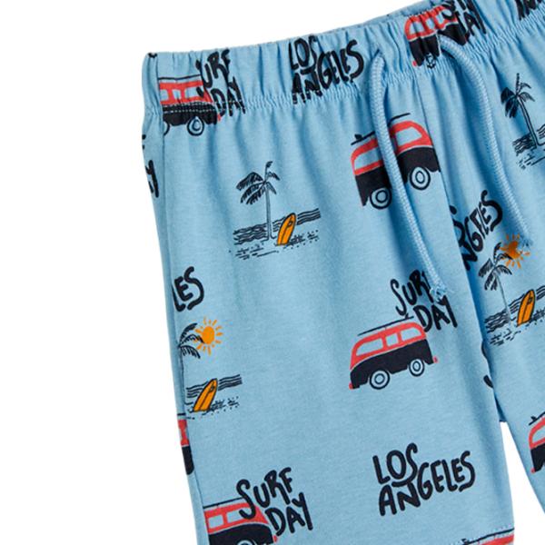 Pantaloni scurți pentru băieți Koton 4SMB40112TK Light Blue photo 3 Pantaloni scurți pentru băieți Koton 4SMB40112TK Light Blue photo 3