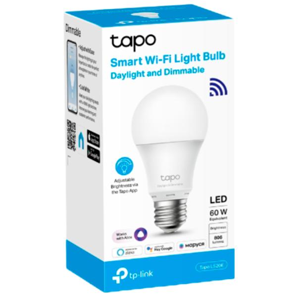 Умная лампочка светодиодная TP-Link Tapo L520E E27/ 8 Вт/ 4000 K/ 806лм/ White photo 6