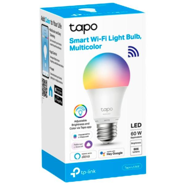 Умная лампочка светодиодная TP-Link Tapo L530E E27/ 8 Вт/ 6500 К/ 806лм/ RGB photo 8