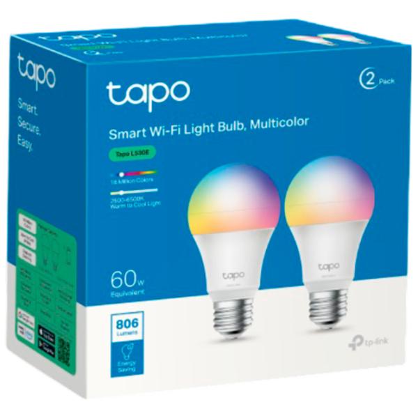 Комплект лампочек светодиодная TP-Link Tapo L530E (2-pack) E27/ 8 Вт/ 6500 К/ 806лм/ RGB photo 7