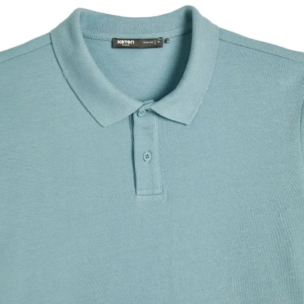 Tricou polo pentru bărbați Koton BCS Blue photo 3 Tricou polo pentru bărbați Koton BCS Blue photo 3