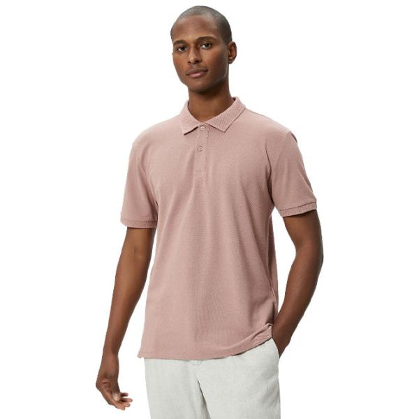 Футболка поло для мужчин Koton BCS Розовый photo 2