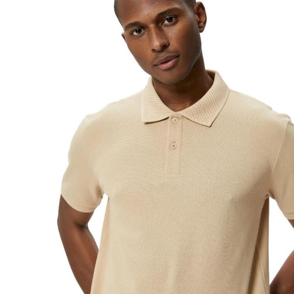 Tricou polo pentru bărbați Koton BCS Beige photo 3 Tricou polo pentru bărbați Koton BCS Beige photo 3