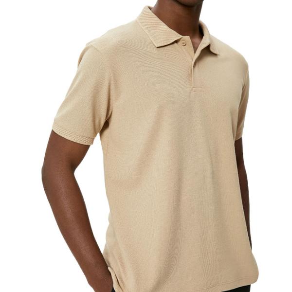 Tricou polo pentru bărbați Koton BCS Beige photo 5 Tricou polo pentru bărbați Koton BCS Beige photo 5