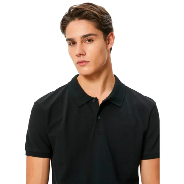 Tricou polo pentru bărbați Koton 4SAM10098MK999 Black photo 4 Tricou polo pentru bărbați Koton 4SAM10098MK999 Black photo 4