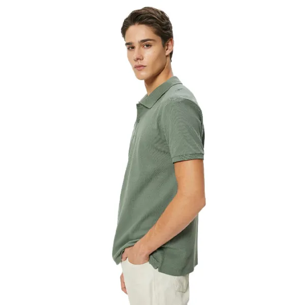 Tricou polo pentru bărbați Koton 4SAM10098MK871 Khaki photo 2