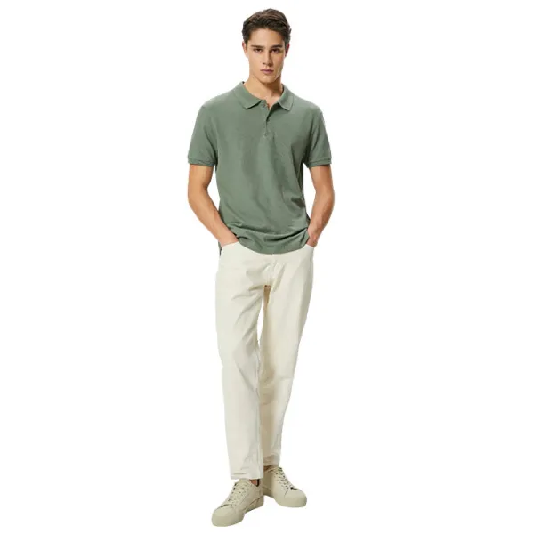 Tricou polo pentru bărbați Koton 4SAM10098MK871 Khaki photo 3