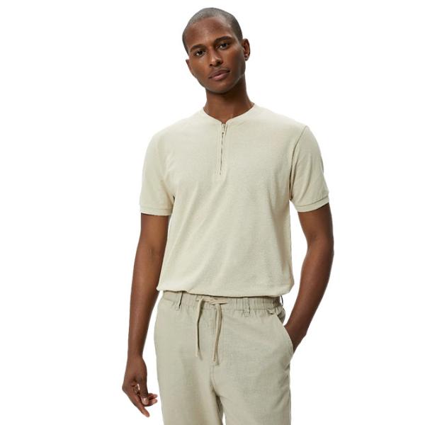 Tricou polo pentru bărbați Koton BCS Beige photo 1 Tricou polo pentru bărbați Koton BCS Beige photo 1