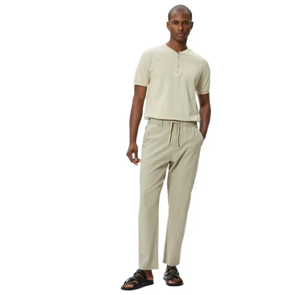 Tricou polo pentru bărbați Koton BCS Beige photo 3 Tricou polo pentru bărbați Koton BCS Beige photo 3