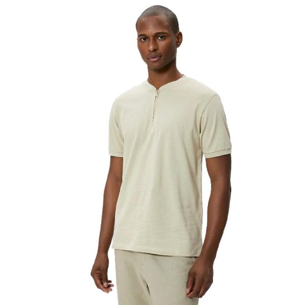 Tricou polo pentru bărbați Koton BCS Beige photo 2