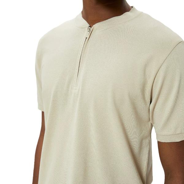 Tricou polo pentru bărbați Koton BCS Beige photo 5