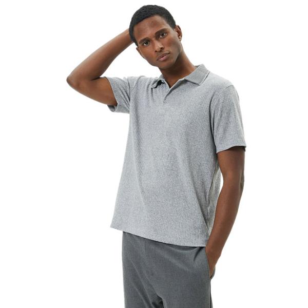 Tricou polo pentru bărbați Koton 4SAM10091MK031 Grey photo 2 Tricou polo pentru bărbați Koton 4SAM10091MK031 Grey photo 2