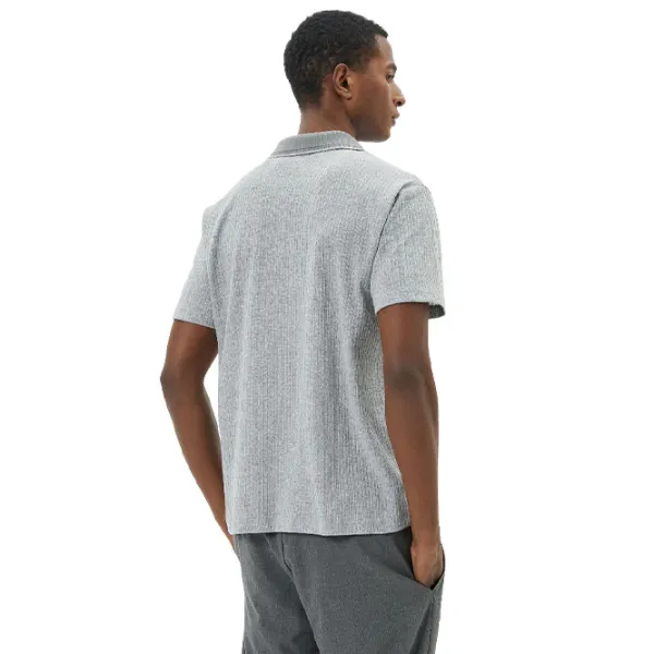 Tricou polo pentru bărbați Koton 4SAM10091MK031 Grey photo 4 Tricou polo pentru bărbați Koton 4SAM10091MK031 Grey photo 4