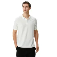 Tricou polo pentru bărbați Koton BCS Ecru