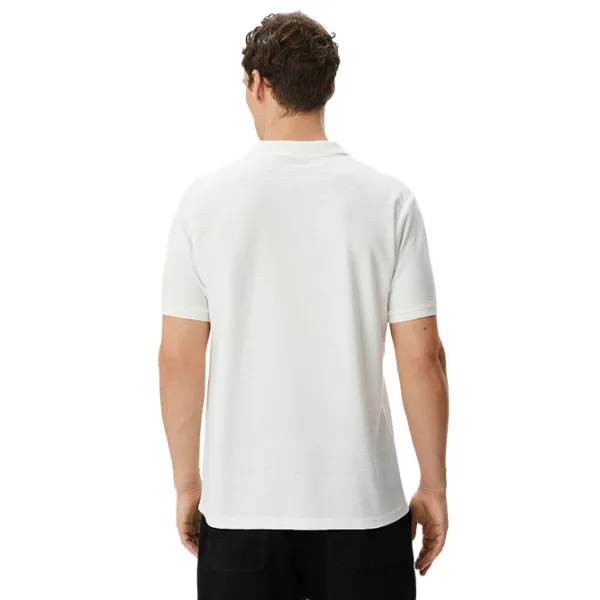 Tricou polo pentru bărbați Koton BCS Ecru photo 4