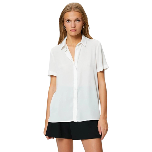 Cămașă pentru femei Koton 4SAK60031UW XL/ White photo 1 Cămașă pentru femei Koton 4SAK60031UW XL/ White photo 1