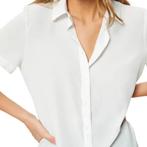 Cămașă pentru femei Koton 4SAK60031UW XXL/ White photo 5