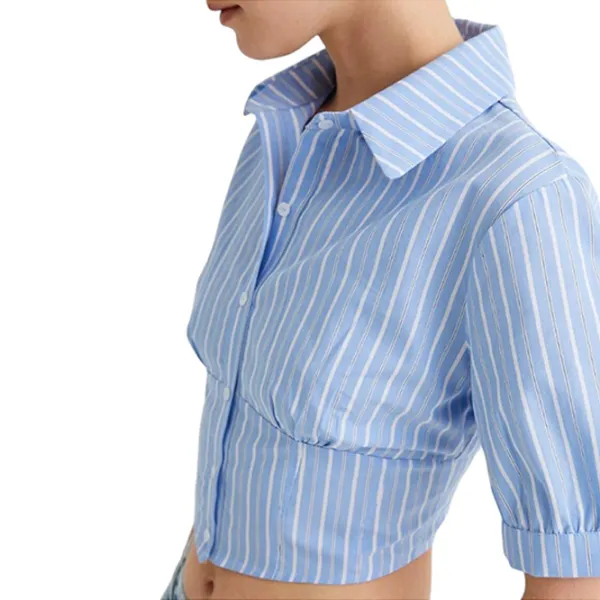 Cămașă pentru femei Koton 4SAL60038IW M/ Blue Stripe photo 2