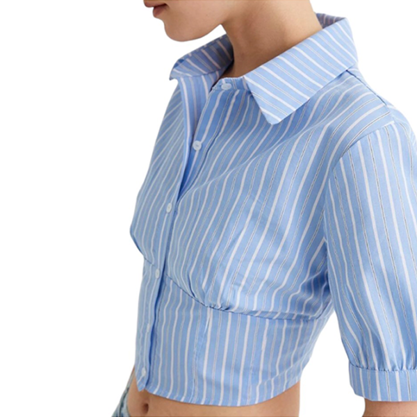 Cămașă pentru femei Koton 4SAL60038IW M/ Blue Stripe photo 2