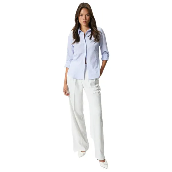Cămașă pentru femei Koton 4SAK60256UW L/ Navy Stripe photo 4