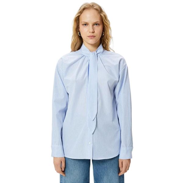Cămașă pentru femei Koton 4SAK60297PW XL/ Blue Stripe photo 1 Cămașă pentru femei Koton 4SAK60297PW XL/ Blue Stripe photo 1