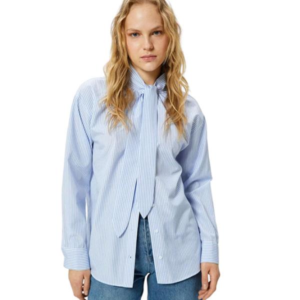 Cămașă pentru femei Koton 4SAK60297PW XL/ Blue Stripe photo 3 Cămașă pentru femei Koton 4SAK60297PW XL/ Blue Stripe photo 3