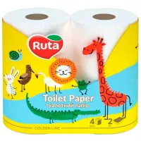 Туалетная бумага Ruta Kids Количество в наборе - 4/ Количество слоев - 2