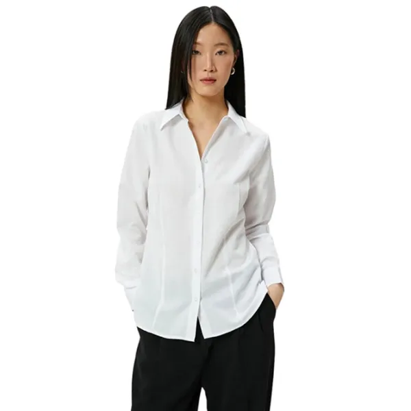 Рубашка для женщин Koton 4SAK60260UW XL/ White photo 1