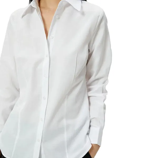 Рубашка для женщин Koton 4SAK60260UW XL/ White photo 5