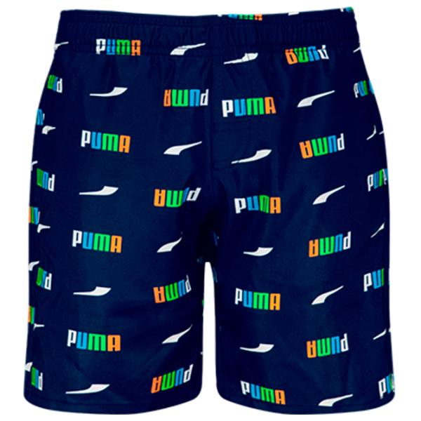 Шорты для мальчиков Puma Swim Boys Printed Logo Mid Shorts 1P 116/ Синий photo 1