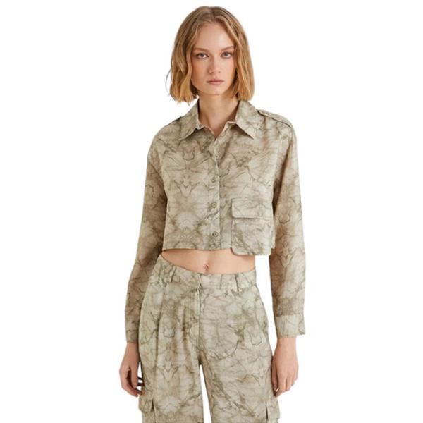 Cămașă pentru femei Koton 4SAK60295PW XS/ Khaki Design photo 1
