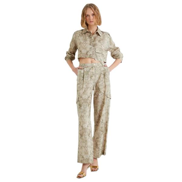 Cămașă pentru femei Koton 4SAK60295PW XS/ Khaki Design photo 4