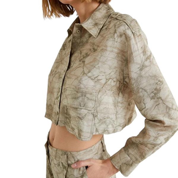 Cămașă pentru femei Koton 4SAK60295PW XS/ Khaki Design photo 5