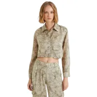 Cămașă pentru femei Koton 4SAK60295PW M/ Khaki Design