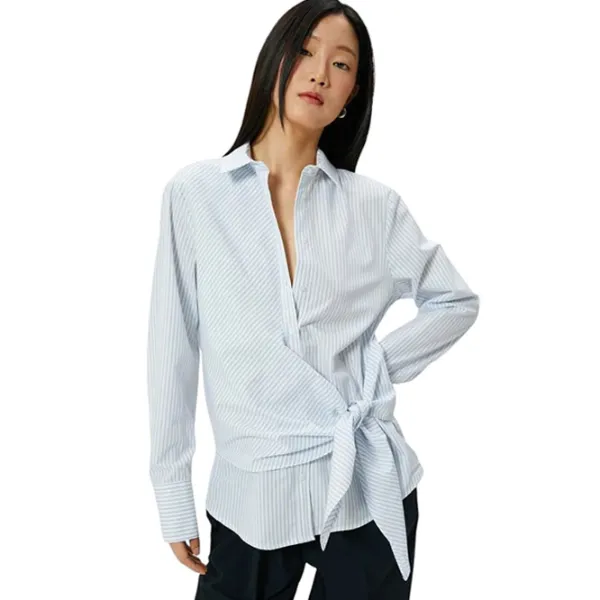 Cămașă pentru femei Koton 4SAK60308UW XXL/ Blue Stripe photo 3 Cămașă pentru femei Koton 4SAK60308UW XXL/ Blue Stripe photo 3