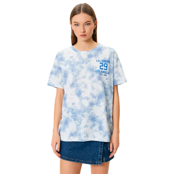 Tricou pentru femei Koton 4SAL10220IK 100% bumbac/ Blue photo 1